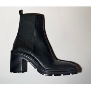 Leather Zara heeled Chelsea boot